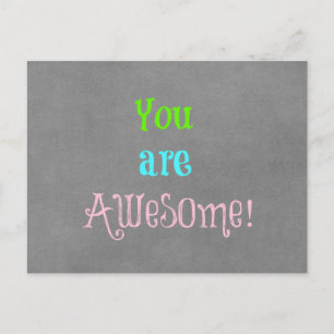 Carte Postale Vous êtes génial Citation Affirmation