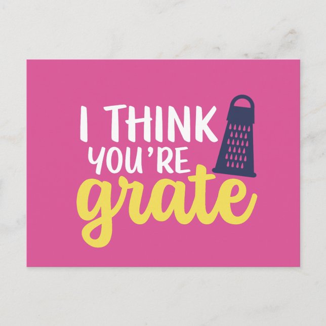 Carte Postale Vous êtes Grate Cute Cheese Pun Drôle Saint Valent (Devant)