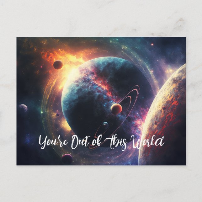 Carte Postale Vous êtes hors de ce monde Galaxy Space Universe (Devant)