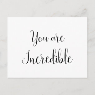 Carte Postale Vous êtes Incroyable, Message Inspirant