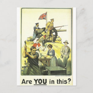 Carte Postale "Vous êtes là ?" 1915, Imperial War Museum