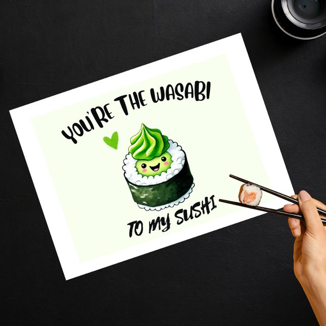 Carte Postale Vous êtes le WASABI à mon SUSHI - Billet mignon et (Créateur téléchargé)