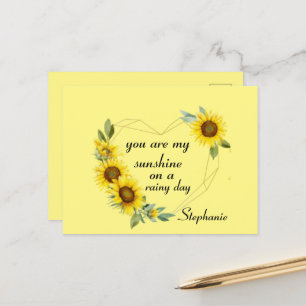 Carte Postale Vous êtes mes tournesols sunshiite, je vous cite a
