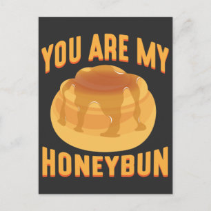 Carte Postale Vous êtes mon Honeybun Cute Food Lote Couple