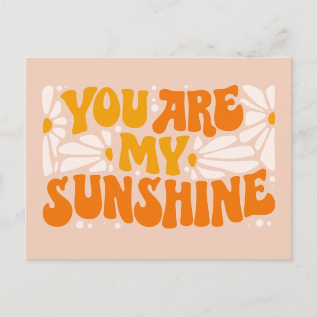 Carte Postale Vous êtes mon soleil graphique groovy (Devant)