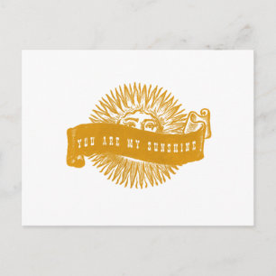 Carte Postale Vous êtes mon Sunshine Vintage Banner Art