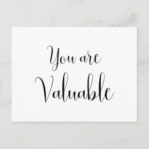 Carte Postale Vous êtes précieux, Message inspirant
