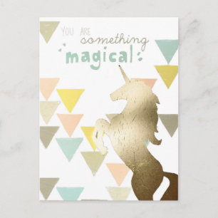 Carte Postale Vous Êtes Quelque Chose De Magique Or Unicorn