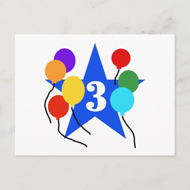Carte Postale Vous êtes The Star 3rd Birthday Tshirts and Gifts (Devant)