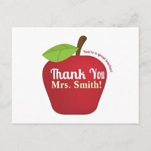 Carte Postale Vous êtes un excellent professeur ! Pomme d'appréc