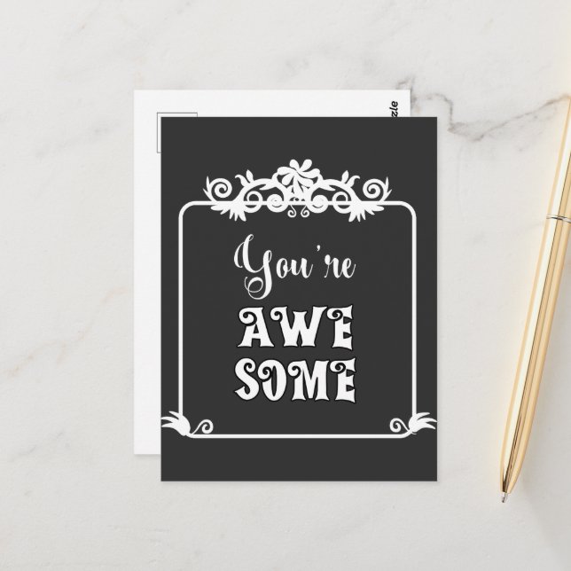 Carte Postale Vous êtes une pancarte de super postale (Devant/Arrière en situation)