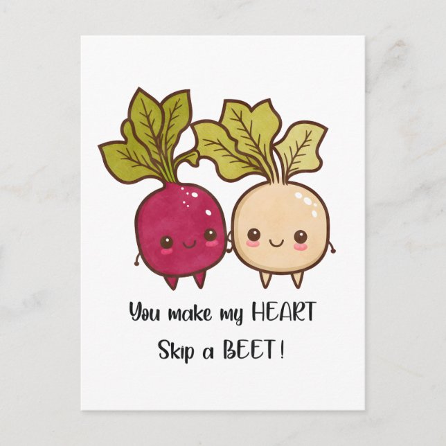 Carte Postale Vous faites mon coeur Sauter une betterave Valenti (Devant)