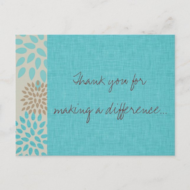 Carte Postale Vous Faites une Différence (Devant)