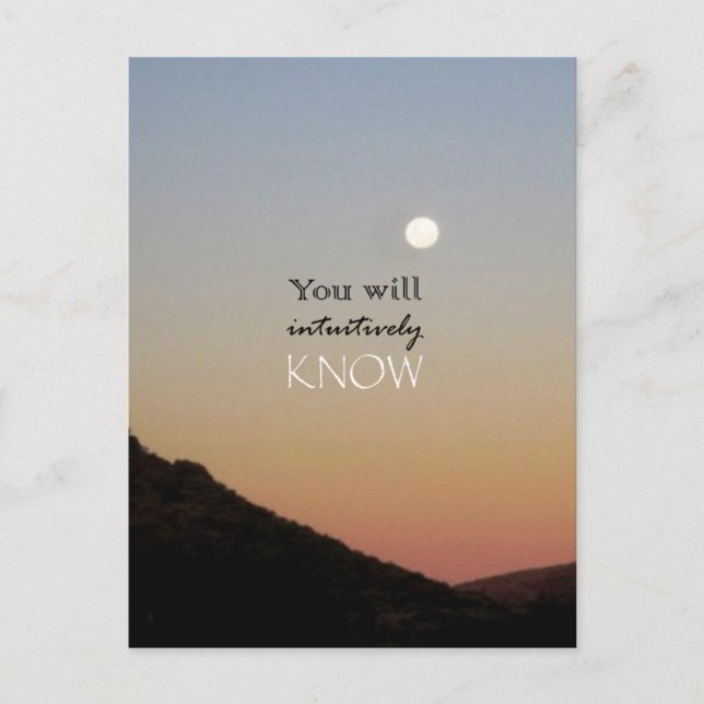 Carte Postale Vous Le Savez Intuitivement (Devant)
