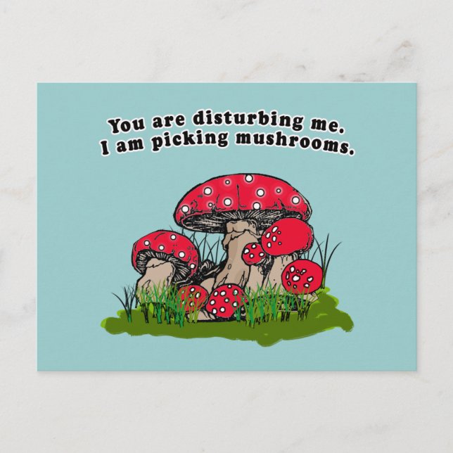 Carte Postale Vous Me Déplorez. Je Prélève Des Champignons. (Devant)
