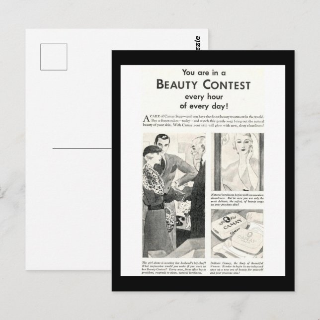 Carte Postale Vous participez à un concours de beauté tous les j (Devant / Derrière)