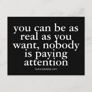 Carte Postale vous pouvez être aussi réel que vous voulez, perso