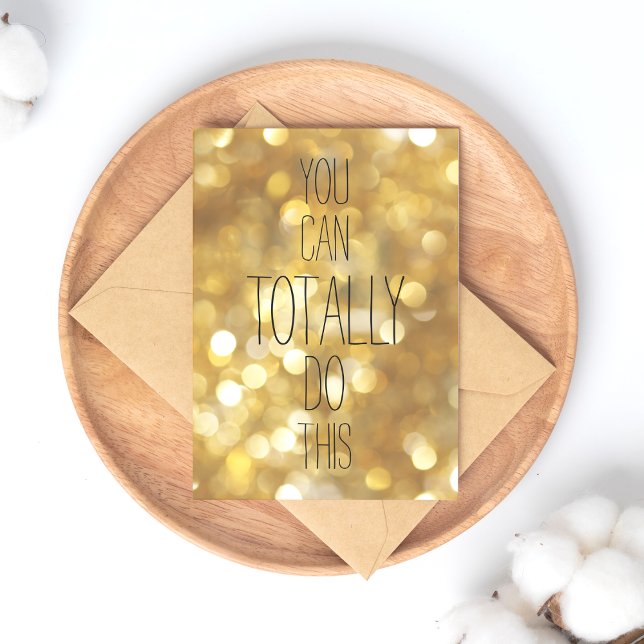 Carte Postale Vous pouvez faire cela - Gold Inspirational Citati (Créateur téléchargé)
