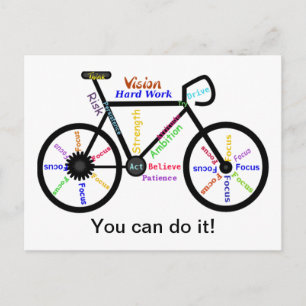 Carte Postale Vous pouvez le faire, Vélo Motivationnel, Vélo