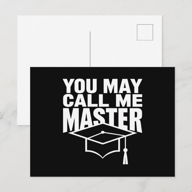Carte Postale Vous Pouvez M'Appeler Maîtrise Diplômée 2024 (Devant / Derrière)