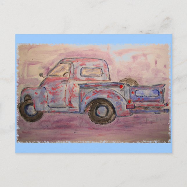 Carte Postale vous souhaitant seulement des vieux camions (Devant)