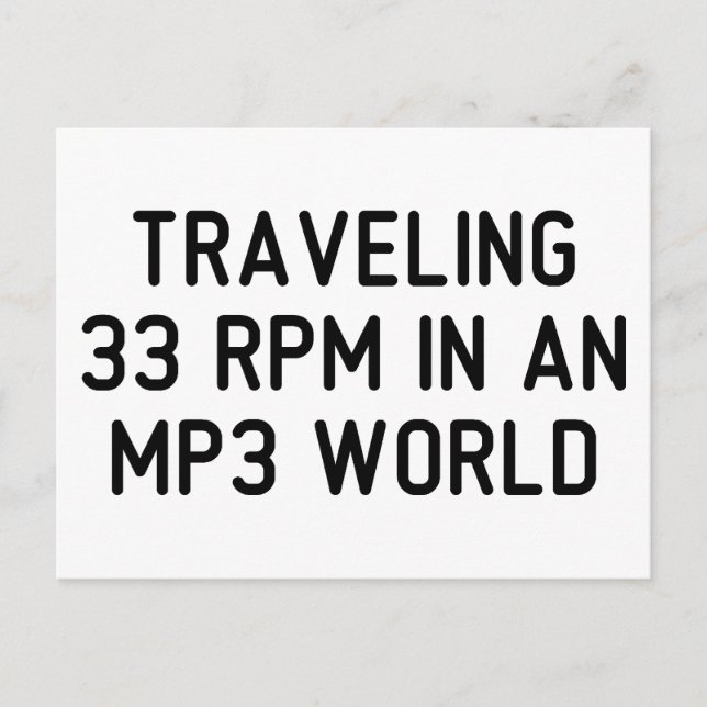Carte Postale Voyage à 33 tr/min (Devant)