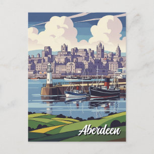 Carte Postale Voyage à Aberdeen en Écosse