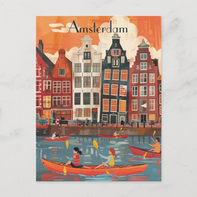 Carte Postale Voyage à Amsterdam (Devant)
