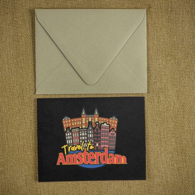 Carte Postale Voyage à Amsterdam Pays-Bas Vintage (travel to amsterdam holland postcard)