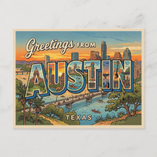Carte Postale Voyage à Austin Texas