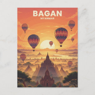 Carte Postale Voyage à Bagan Myanmar