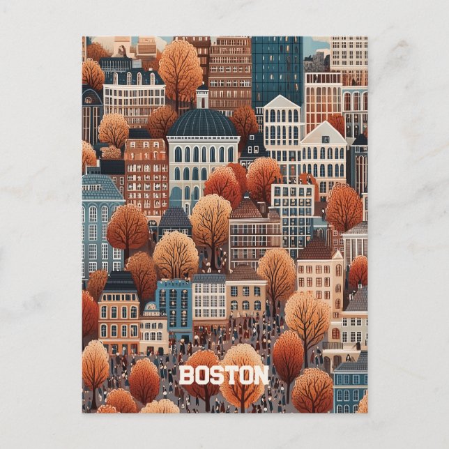 Carte Postale Voyage à Boston Massachusetts (Devant)