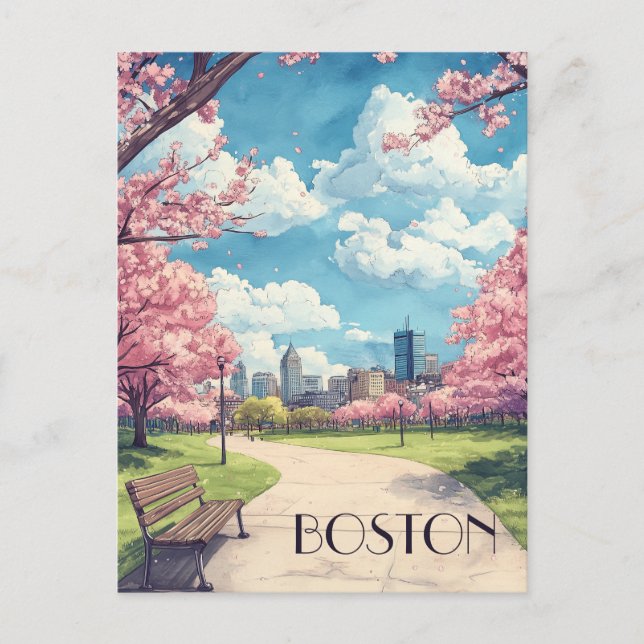 Carte Postale Voyage à Boston Massachusetts (Devant)