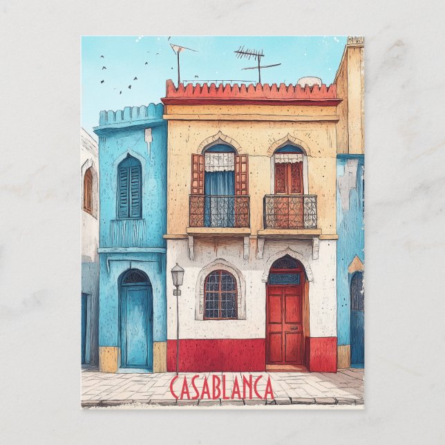 Carte Postale Voyage à Casablanca Maroc (Devant)