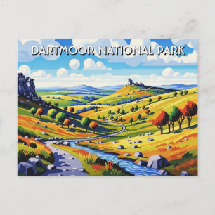 Carte Postale Voyage à cheval dans le parc national de Dartmoor