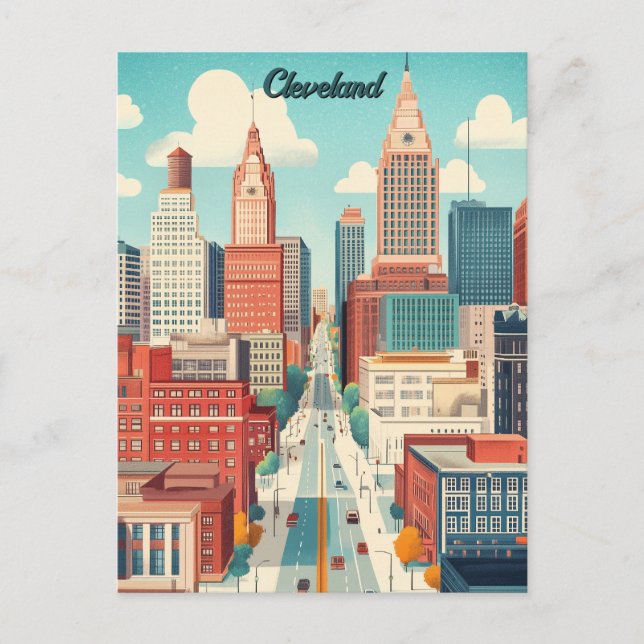 Carte Postale Voyage à Cleveland USA (Devant)