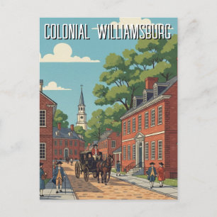 Carte Postale Voyage à Colonial Williamsburg en Virginie