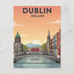 Carte Postale Voyage à Dublin en Irlande