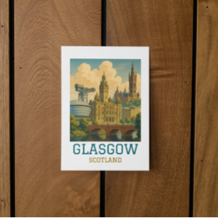 Carte Postale Voyage à Glasgow Écosse Vintage