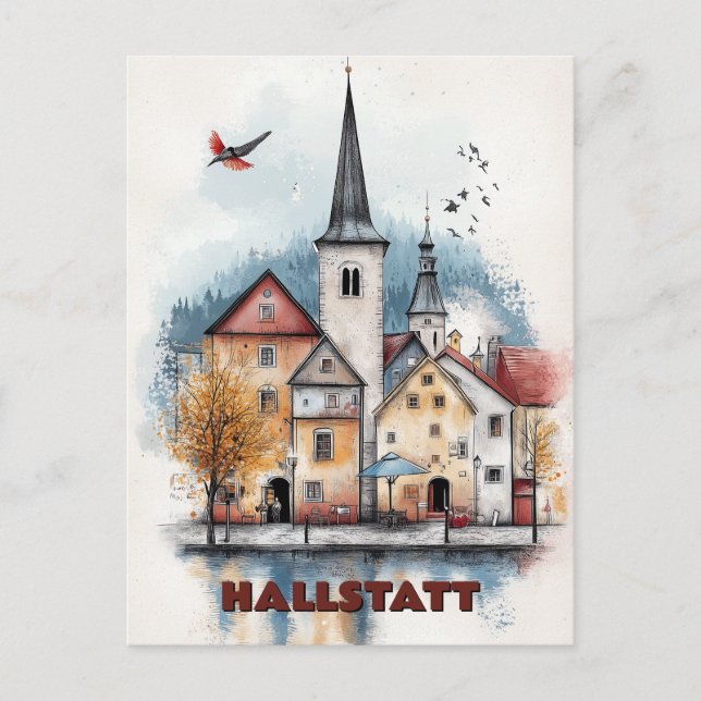 Carte Postale Voyage à Hallstatt Autriche (Devant)