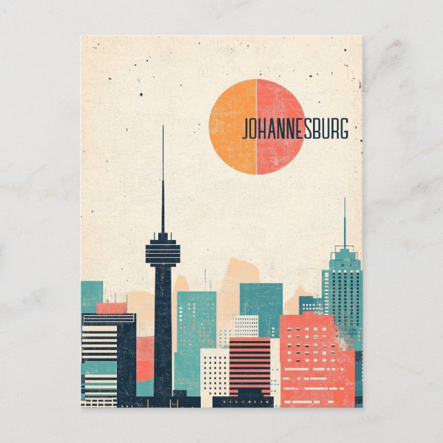 Carte Postale Voyage à Johannesburg Afrique du Sud (Devant)