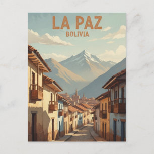 Carte Postale Voyage à La Paz Bolivie