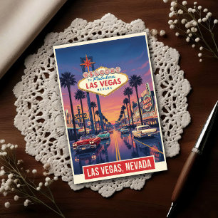 Carte Postale Voyage à Las Vegas années 1960 