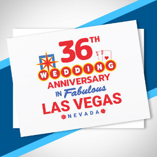 Carte Postale Voyage à Las Vegas pour un couple pour leur 36e an