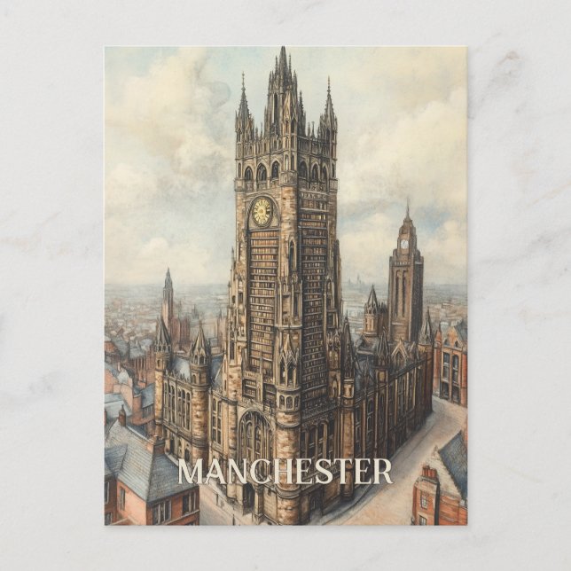 Carte Postale Voyage à Manchester Royaume-Uni (Devant)
