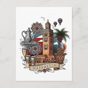 Carte Postale Voyage à Marrakech Maroc