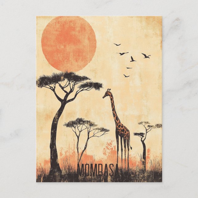Carte Postale Voyage à Mombasa Kenya (Devant)