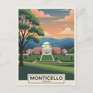 Carte Postale Voyage à Monticello Virginie