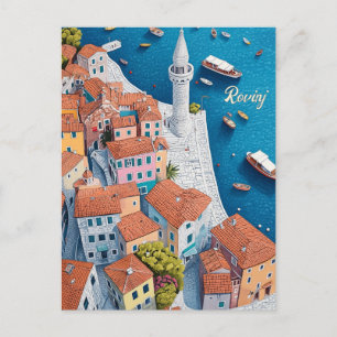Carte Postale Voyage à Rovinj Croatie