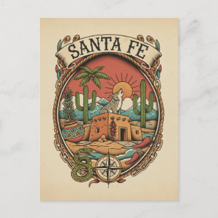 Carte Postale Voyage à Santa Fe au Nouveau-Mexique